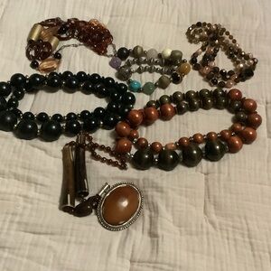 Elegant Multi-Color Beaded Necklace Set